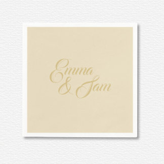 Witte Lotus bruiloft Servet