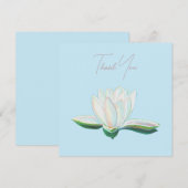 Witte Lotus Flower Luminous Bedankkaart (Voorkant / Achterkant)