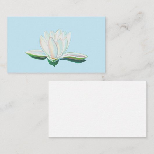 Witte Lotus Flower Luminous Informatiekaartje (Voorkant / Achterkant)
