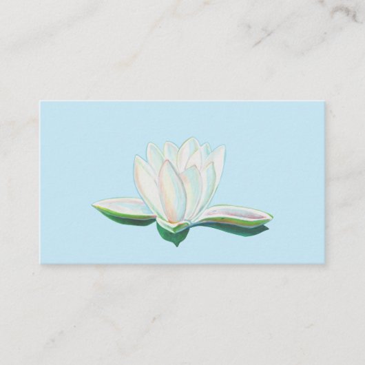 Witte Lotus Flower Luminous Informatiekaartje (Voorkant)