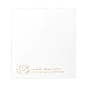 Witte Lotus Flower Notitieblok