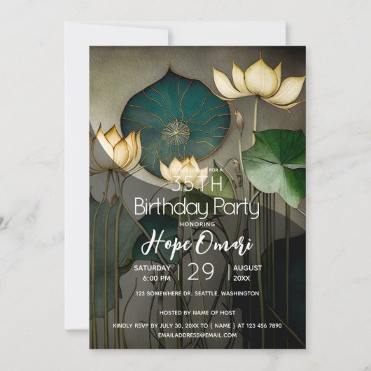 Witte Lotus Flowers, prachtige Natuur voor het gen Kaart (Voorkant)