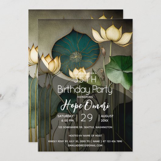 Witte Lotus Flowers, prachtige Natuur voor het gen Kaart (Voorkant / Achterkant)