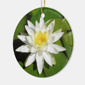 Witte Lotus Keramisch Ornament (Links)