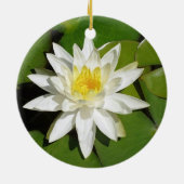 Witte Lotus Keramisch Ornament (Achterkant)