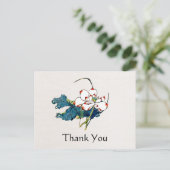 Witte Lotus Massage Therapist Dank je Briefkaart (Staand voorkant)