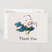 Witte Lotus Massage Therapist Dank je Briefkaart (Voorkant / Achterkant)