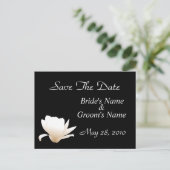 Witte Lotus Save the Date Briefkaart (Staand voorkant)