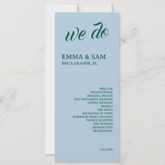 Witte Lotus Wedding Programma (Voorkant)