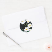 Witte lotusbloemen ronde sticker (Envelop)