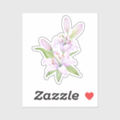 Witte luiken, waterverf bloem sticker (Vel)