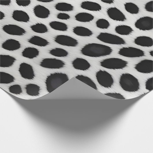 Witte luipaard Elegant Modern Luxe Collectie Cadeaupapier (Hoek)