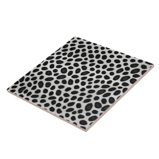 Witte luipaard Elegant Modern Luxe Collectie Tegeltje (Zijkant)