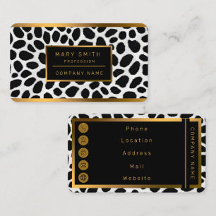Witte luipaard Elegant Trendy luxe Collectie Visitekaartje