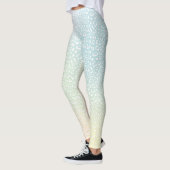Witte luipaard print pastelgradiënt leggings (Links)