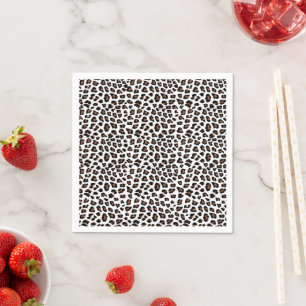 Witte Luipaardprint Servet