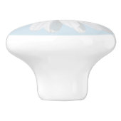 witte maaltijd keramische knop (Zijkant)