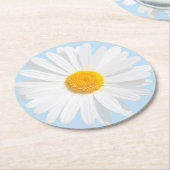 witte maaltijd ronde kartonnen onderzetter (Gebogen)