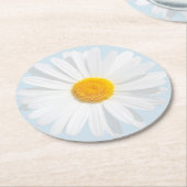 witte maaltijd ronde kartonnen onderzetter (Gebogen)