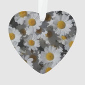 Witte madeliefjes acryl ornament (achterkant)