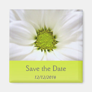 witte madeliefjes bloem bruiloften magneet
