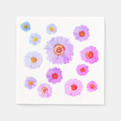 Witte madeliefjes Cocktail papier servetten (Voorkant)