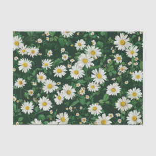 Witte Madeliefjes Ditsy Pastel Boho 70s Vintage Bl Tissuepapier