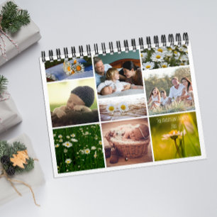 Witte madeliefjes familie foto voor grootouders Ka Kalender