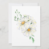 Witte Madeliefjes Trouwreceptie Kaart (Achterkant)