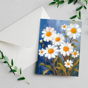 Witte Madeliefjes Watercolor Bloemen Geschilderde