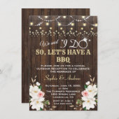 Witte Magnolia Barn String Lichten na I DO BBQ I Kaart (Voorkant / Achterkant)
