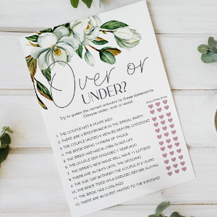Witte Magnolia Bloem Bruids- spel Over of Onder Flyer