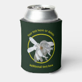 Witte Magnolia Bloem Natuur Gepersonaliseerd Blikjeskoeler (Blikje Achterkant)