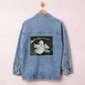 Witte Magnolia Bloem Zuidelijke Charm Denim Jacket (Hangar)