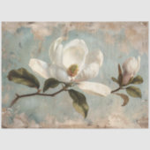 Witte Magnolia Bloemen Decoupage Tissuepapier (Voorkant)