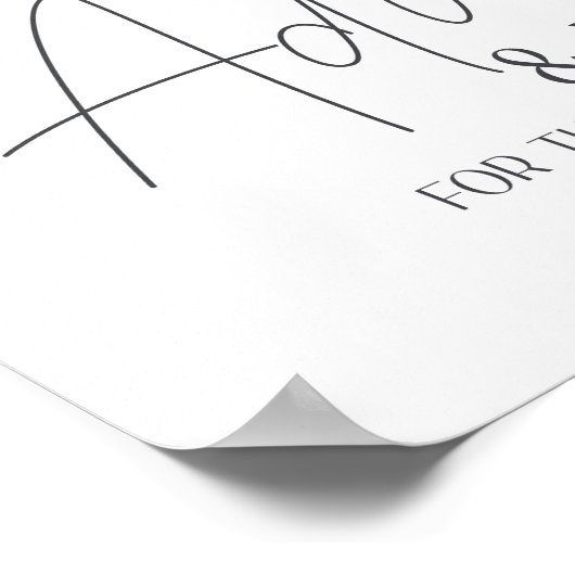 Witte Magnolia Bloemen Huwelijk Kaart & Geschenken Poster (Hoek)