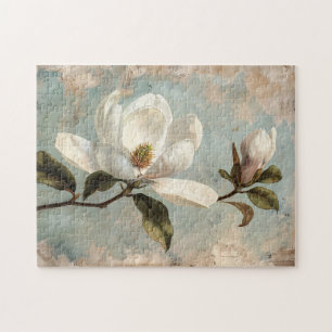 Witte Magnolia Bloemen  Legpuzzel