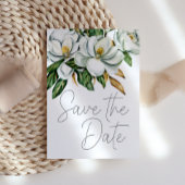 Witte Magnolia Bloemen Rustiek Save The Date