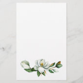 Witte Magnolia Bloemen Spel Whats In Uw Tas Flyer (Achterkant)