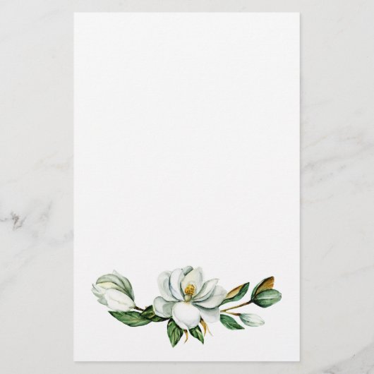 Witte Magnolia Bloemen Spel Whats In Uw Tas Flyer (Achterkant)