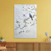 Witte Magnolia Canvas Afdruk (Insitu (Woonkamer))