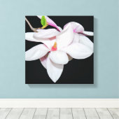 Witte Magnolia Canvas Afdruk (Insitu (Houten vloer))