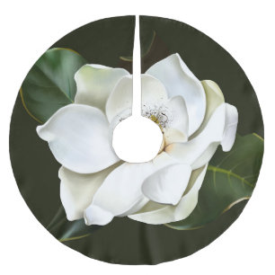 Witte Magnolia Close-up Groene achtergrond Kerstboom Rok