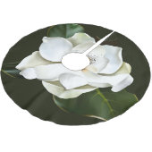 Witte Magnolia Close-up Groene achtergrond Kerstboom Rok (Gekanteld)