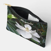 Witte Magnolia Floral Fotografische Botanische Etui (Open)