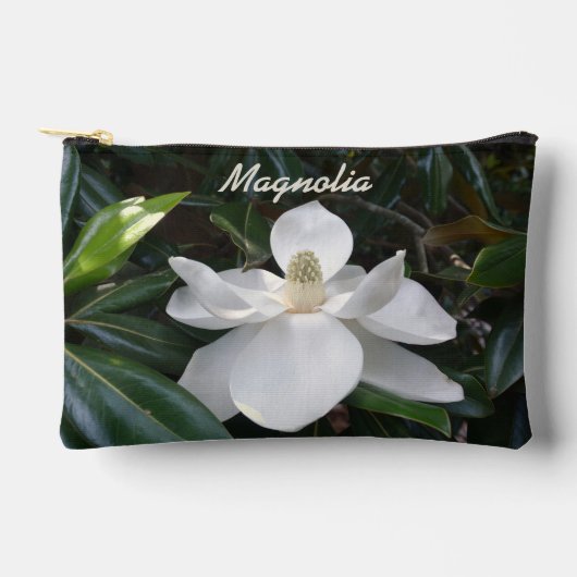Witte Magnolia Floral Fotografische Botanische Etui (Voorkant)