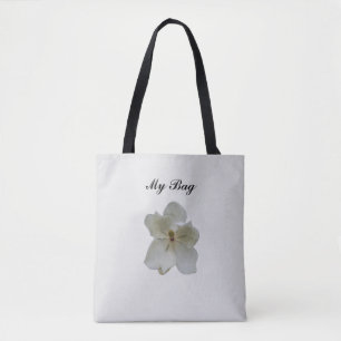 Witte Magnolia Flower op All Over Print Tas