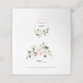 Witte Magnolia Gouden Trouwtafel Nummer (Buitenkant ongevouwen)