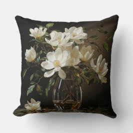 Witte magnolia kussen