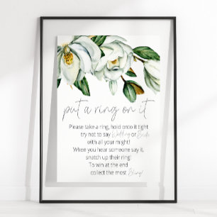 Witte Magnolia Landelijke Bloemenspel Zet Er Een R Poster